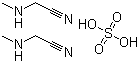 structure of CAS# 33986-15-1, Methylaminoacetonitrile sulfate