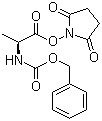 N-Benzyloxycarbonyl-L-alanine N-hydroxysuccinimide ester molecular structure (CAS 3401-36-3)