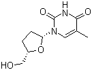 2',3'-Dideoxythymidine molecular structure (CAS 3416-05-5)