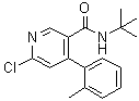 structure of CAS# 342417-04-3, 6-Chloro-N-(1,1-dimethylethyl)-4-(2-methylphenyl)-3-pyridinecarboxamide