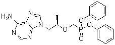 [[(1R)-2-(6-Amino-9H-purin-9-yl)-1-methylethoxy]methyl]phosphonic acid diphenyl ester molecular structure (CAS 342631-41-8)