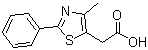(4-Methyl-2-phenyl-1,3-thiazol-5-yl)acetic acid molecular structure (CAS 34272-67-8)