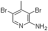 2-Amino-3,5-dibromo-4-methylpyridine molecular structure (CAS 3430-29-3)