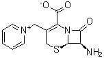 (6R-trans)-1-[(7-Amino-2-carboxy-8-oxo-5-thia-1-azabicyclo[4.2.0]oct-2-en-3-yl)methyl]-pyridinium inner salt molecular structure (CAS 3432-88-0)