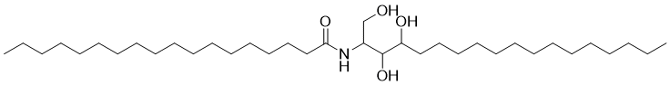 structure of CAS# 34354-88-6, Ceramide 3;N-[(2S,3S,4R)-1,3,4-trihydroxyoctadecan-2-yl]octadecanamide