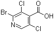 结构式 CAS# 343781-56-6, 2-溴-3,5-二氯异烟酸