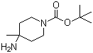 tert-Butyl 4-amino-4-methylpiperidine-1-carboxylate molecular structure (CAS 343788-69-2)