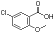 structure of CAS# 3438-16-2, 5-Chloro-2-methoxybenzoic acid;5-Chloro-o-anisic acid