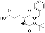 structure of CAS# 34404-30-3, Boc-D-glutamic acid 1-benzyl ester;N-tert-Butoxycarbonyl-D-glutamic acid 1-benzyl ester; Boc-D-Glu-OBzl