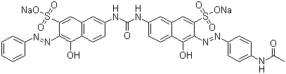 structure of CAS# 3441-14-3, Direct Red 23;C.I. 29160; Disodium 3-[(4-acetamidophenyl)azo]-4-hydroxy-7-[[[[5-hydroxy-6-(phenylazo)-7-sulphonato-2-naphthyl]amino]carbonyl]amino]naphthalene-2-sulphonate