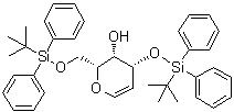 structure of CAS# 344303-60-2, 2,6-Anhydro-5-deoxy-1,4-bis-O-[(1,1-dimethylethyl)diphenylsilyl]-D-arabino-hex-5-enitol