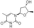 2',5'-Dideoxy-5-methyluridine molecular structure (CAS 3458-14-8)