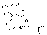 Ketotifen fumarate  molecular structure (CAS 34580-14-8)