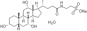 结构式 CAS# 345909-26-4, 牛胆酸钠水合物