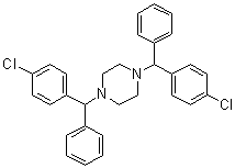1,4-Bis[(4-chlorophenyl)phenylmethyl]piperazine molecular structure (CAS 346451-15-8)