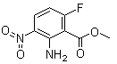 structure of CAS# 346691-23-4, 2-Amino-6-fluoro-3-nitrobenzoic acid methyl ester;Methyl 2-amino-6-fluoro-3-nitrobenzoate