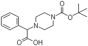 structure of CAS# 347186-49-6, 2-(4-Boc-Piperazinyl)-2-phenylacetic acid;2-{4-[(tert-Butyl)oxycarbonyl]piperazinyl}-2-phenylacetic acid