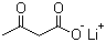 structure of CAS# 3483-11-2, Lithium acetoacetate;Acetoacetic acid lithium salt