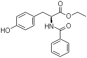结构式 CAS# 3483-82-7, N-苯甲酰-L-酪氨酸乙酯