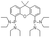 P,P'-(9,9-Dimethyl-9H-xanthene-4,5-diyl)bis[N,N,N',N'-tetraethyl-phosphonous diamide] molecular structure (CAS 349100-75-0)