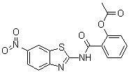 2-(Acetyloxy)-N-(6-nitro-2-benzothiazolyl)benzamide molecular structure (CAS 349132-95-2)
