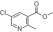 structure of CAS# 350597-49-8, 5-Chloro-2-methylpyridine-3-carboxylic acid methyl ester;Methyl 5-chloro-2-methylnicotinate
