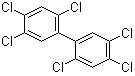 结构式 CAS# 35065-27-1, 2,2',4,4',5,5'-六氯-1,1'-联苯