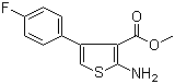 结构式 CAS# 350997-12-5, 2-氨基-4-(4-氟苯基)-3-噻吩甲酸甲酯