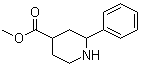 structure of CAS# 351003-06-0, 2-Phenyl-4-piperidinecarboxylic acid methyl ester
