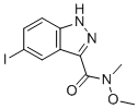 5-iodo-N-methoxy-N-methyl-1H-indazole-3-carboxamide molecular structure (CAS 351457-14-2)