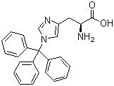 结构式 CAS# 35146-32-8, N'-(三苯甲基)-L-组氨酸