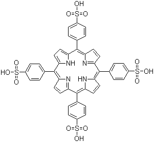 structure of CAS# 35218-75-8, (Porphine-5,10,15,20-tetrayl)tetrakis(benzene-4-sulfonic acid);4,4',4'',4'''-Porphyrin-5,10,15,20-tetrayltetrabenzenesulfonic acid; 4,4',4