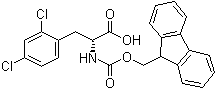 2,4-Dichloro-N-[(9H-fluoren-9-ylmethoxy)carbonyl]-D-phenylalanine molecular structure (CAS 352351-61-2)