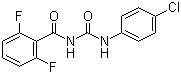structure of CAS# 35367-38-5, Diflubenzuron;1-(4-Chlorophenyl)-3-(2,6-difluorobenzoyl)urea; N-(((4-chlorophenyl)amino)carbonyl)-2,6-difluorobenzamide