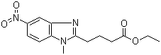 1-Methyl-5-nitro-1H-benzimidazole-2-butanoic acid ethyl ester molecular structure (CAS 3543-72-4)