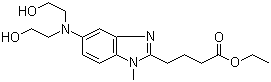 5-[Bis(2-hydroxyethyl)amino]-1-methyl-1H-benzimidazole-2-butanoic acid ethyl ester molecular structure (CAS 3543-74-6)