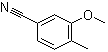 structure of CAS# 3556-60-3, 4-Methyl-3-methoxybenzonitrile