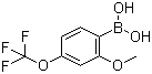 结构式 CAS# 355836-10-1, 2-甲氧基-4-(三氟甲氧基)苯硼酸