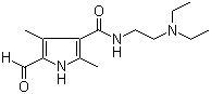 N-(2-(Diethylamino)ethyl)-5-formyl-2,4-dimethyl-1H-pyrrole-3-carboxamide molecular structure (CAS 356068-86-5)