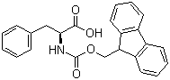结构式 CAS# 35661-40-6, Fmoc-L-苯丙氨酸; 芴甲氧羰基-L-苯丙氨酸