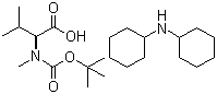 N-tert-Butyloxycarbonyl-N-methyl-L-valine dicyclohexylammonium salt molecular structure (CAS 35761-42-3)