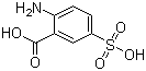 结构式 CAS# 3577-63-7, 2-氨基-5-磺基苯甲酸