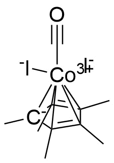 Carbonyldiiodo(pentamethylcyclopentadienyl)cobalt(III) molecular structure (CAS 35886-64-7)