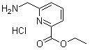 structure of CAS# 359015-11-5, 6-(Aminomethyl)-2-pyridinecarboxylic acid ethyl ester hydrochloride;6-(Aminomethyl)-2-pyridinecarboxylic acid ethyl ester monohydrochloride