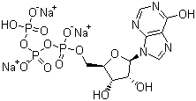 Inosine-5'-triphosphate trisodium salt molecular structure (CAS 35908-31-7)