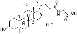 甘氨脱氧胆酸一水合物分子结构 (CAS 360-65-6)