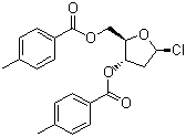 structure of CAS# 3601-89-6, 1-Chloro-3,5-di-O-toluoyl-2-deoxy-D-ribofuranose;3,5-Di-O-(p-toluyl)-2-deoxy-D-ribofuranosyl chloride