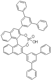 structure of CAS# 361342-55-4, (11bR)-4-Hydroxy-2,6-bis([1,1':3',1''-terphenyl]-5'-yl)-dinaphtho[2,1-d:1',2'-f][1,3,2]dioxaphosphepin 4-oxide
