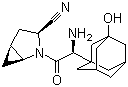 structure of CAS# 361442-04-8, Saxagliptin;(1S,3S,5S)-2-[(2S)-2-Amino-2-(3-hydroxytricyclo[3.3.1.1(3,7)]dec-1-yl)acetyl]-2-azabicyclo[3.1.0]hexane-3-carbonitrile; BMS 477118; Onglyza