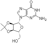 structure of CAS# 362-76-5, 2',3'-O-Isopropylideneguanosine